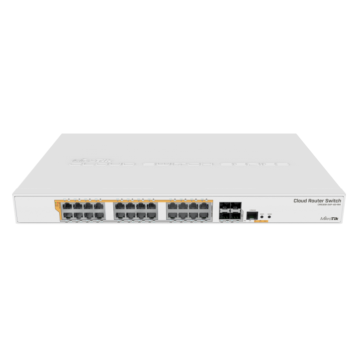 MikroTik CRS328-24P-4S+RM 24 portu PoE slēdzis 500W