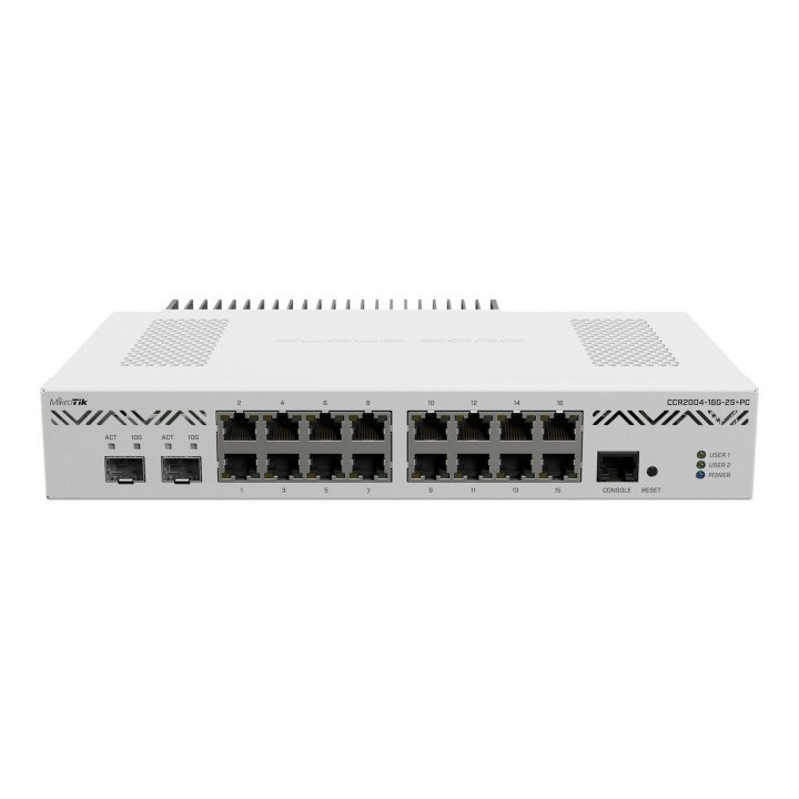 MikroTik CCR2004-16G-2S+PC – 16x Gigabit, 2x 10G SFP+