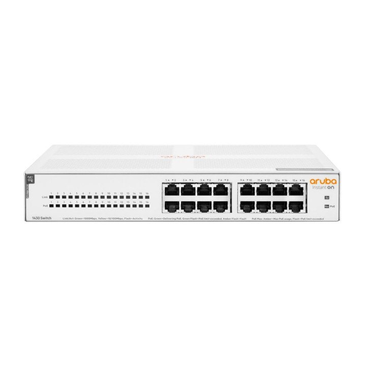 HPE R8R48A Aruba 1430 16-портовый PoE+ коммутатор 124W