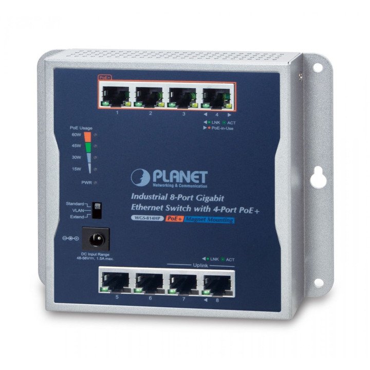 PLANET WGS-814HP 8 portu Gigabit PoE+ slēdzis 60W