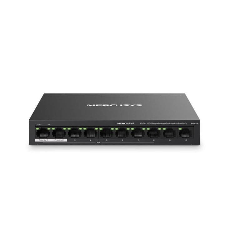 TP-LINK MS110P 10 portu PoE+ slēdzis 10/100Mbps