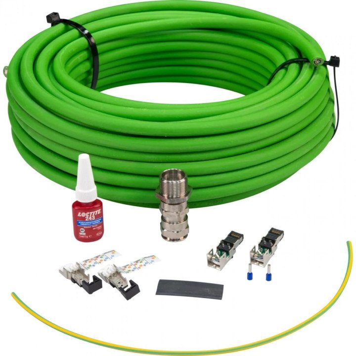 Axis 03310-001 Cat6a кабель 25м зеленый