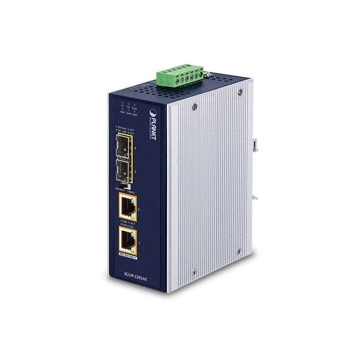PLANET IGUP-2205AT Industriāls PoE++ mediju pārveidotājs 90W