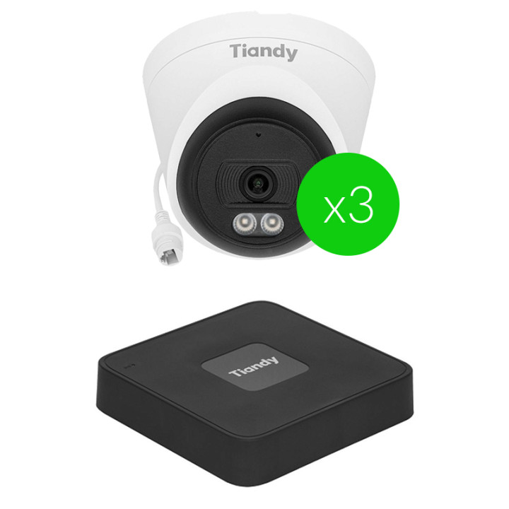 Комплект видеонаблюдения Tiandy KIT-3104-320-3 с 3 камерами TC-C320N и NVR