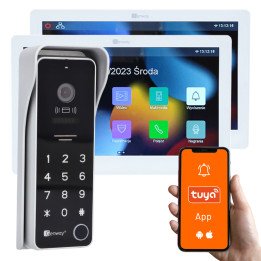 Genway KIT-F-S9-V14-2W-2 Video Doorbell Kit 2-Wire 2 Monitors 10" WiFi Tuya
