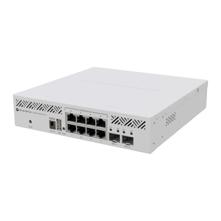 MikroTik CRS310-8G+2S+IN Cloud slēdzis 2.5GbE SFP+