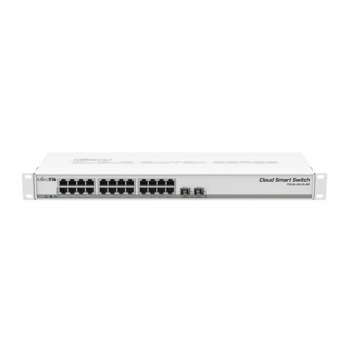 MikroTik CSS326-24G-2S+RM PoE slēdzis 24 porti