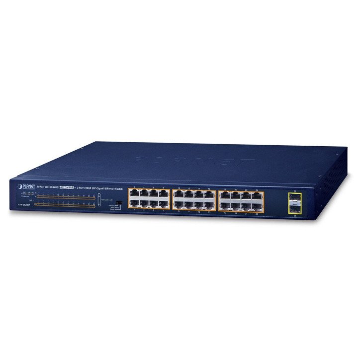 PLANET GSW-2620HP 24 portu PoE+ slēdzis 250W