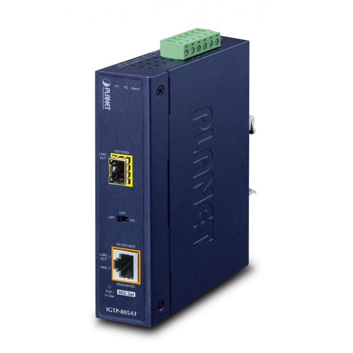 PLANET IGTP-805AT промышленный PoE+ конвертер 30W