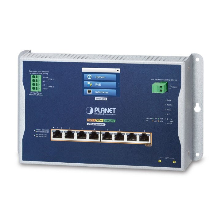 PLANET WGS-5225-8UP2SV pārvaldīts PoE slēdzis 8 porti 2.5G
