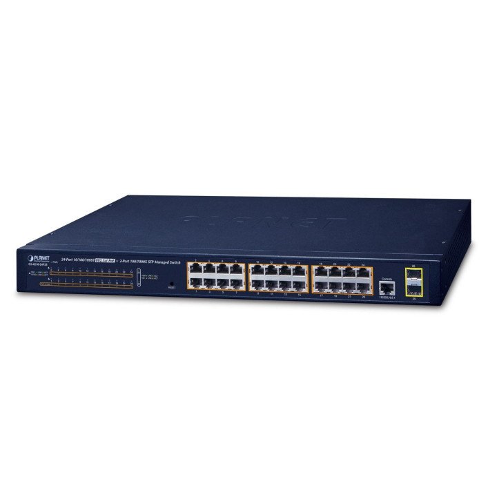 PLANET GS-4210-24P2S управляемый PoE+ коммутатор 24 порта SFP