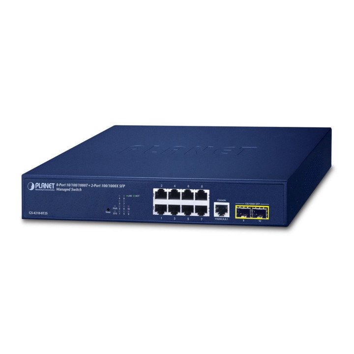 PLANET GS-4210-8T2S управляемый гигабитный коммутатор 8+2 SFP
