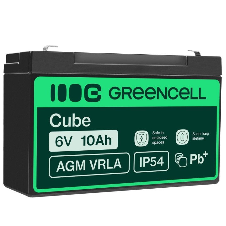 Green Cell AGM16 6V 10Ah VRLA akumulators