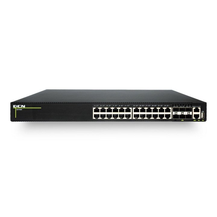 DCN Europe S5750X-24T6X-P-SI PoE+ коммутатор 370W 10G SFP+