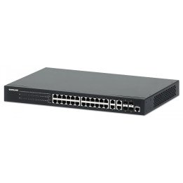 Intellinet 561426 24 portu PoE+ slēdzis 4 SFP
