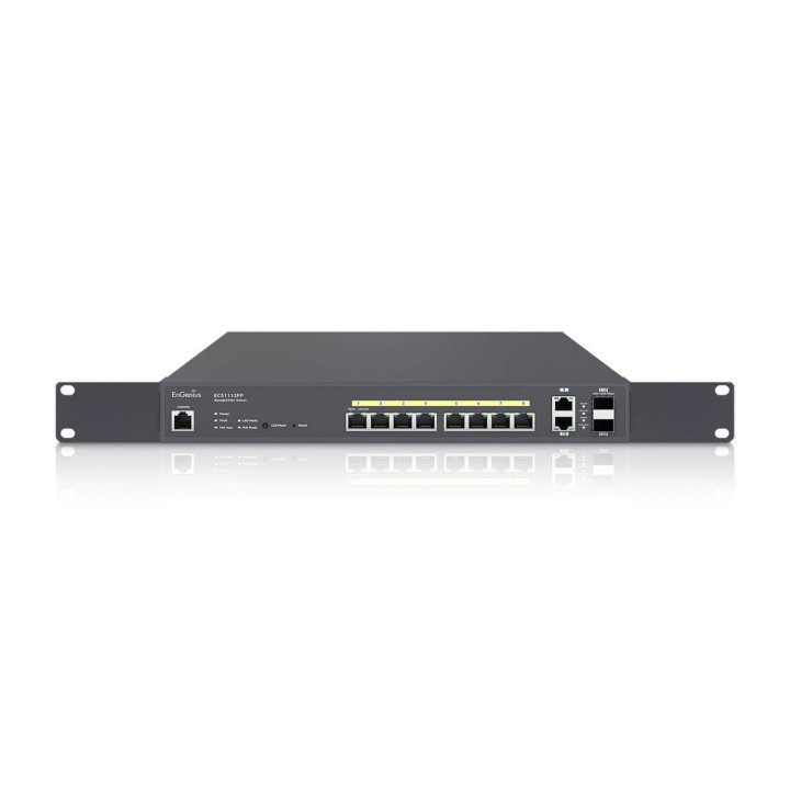 EnGenius ECS1112FP pārvaldāms slēdzis 8 porti PoE+ 130W
