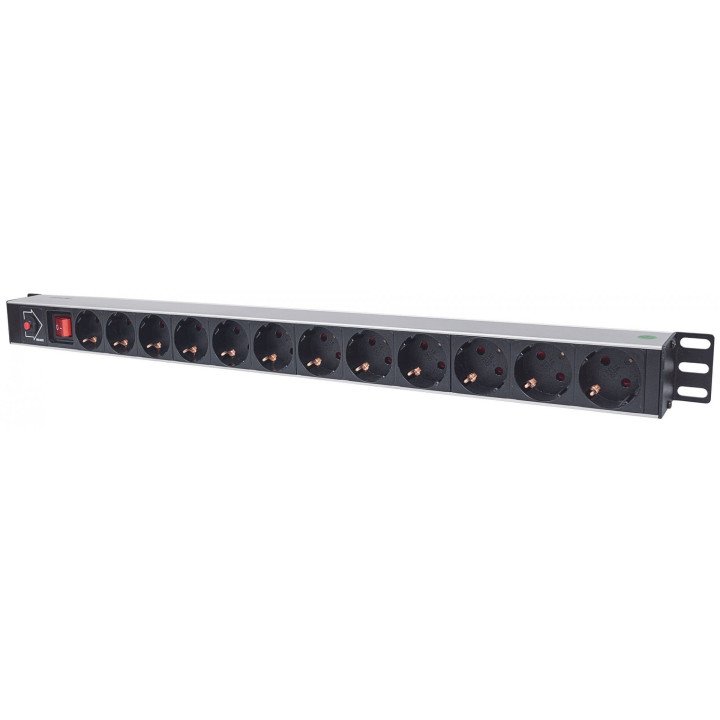 Intellinet 714044 12 kontaktligzdu statīva barošanas bloks 16A