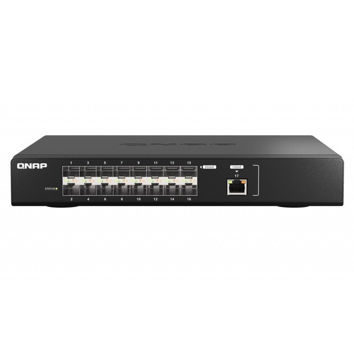 QNAP QSW-M5216-1T pārvaldāms 10GbE slēdzis 16 SFP+ 1 RJ45