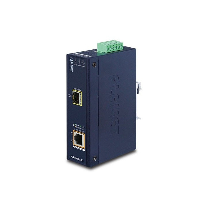 PLANET IGUP-805AT Промышленный PoE++ медиаконвертер 90W