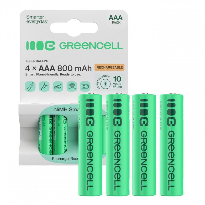 Green Cell GR04 AAA аккумуляторы 800mAh 4 шт.