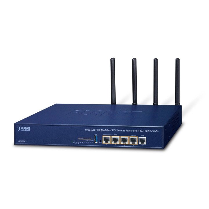 PLANET VR-300PW5 AC1200 двухдиапазонный VPN-маршрутизатор PoE+