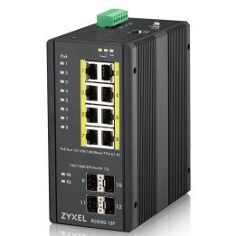ZyXEL RGS200-12P-ZZ0101F 12-портовый PoE коммутатор 240 Вт DIN