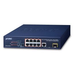 PLANET FGSD-1011HP PoE+ коммутатор 8 портов 120W