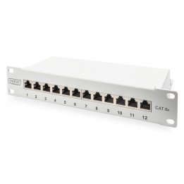 DIGITUS DN-91612S-EA-G Cat6A 12 portu panelis 1U 10"