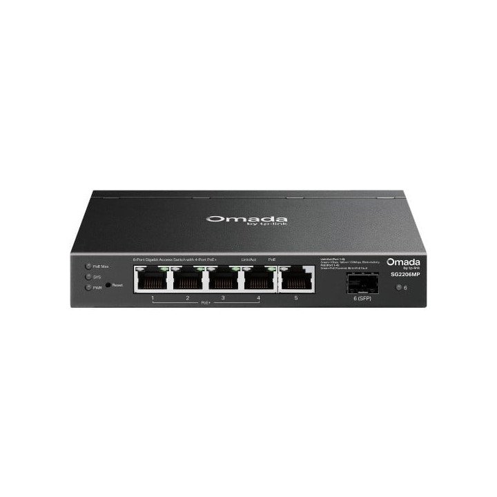 TP-Link SG2206MP PoE slēdzis 6 porti Gigabit 65W