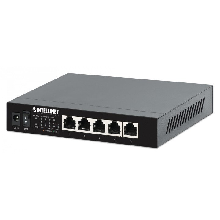 Intellinet 561921 5-portu 2,5G PoE+ slēdzis 55W
