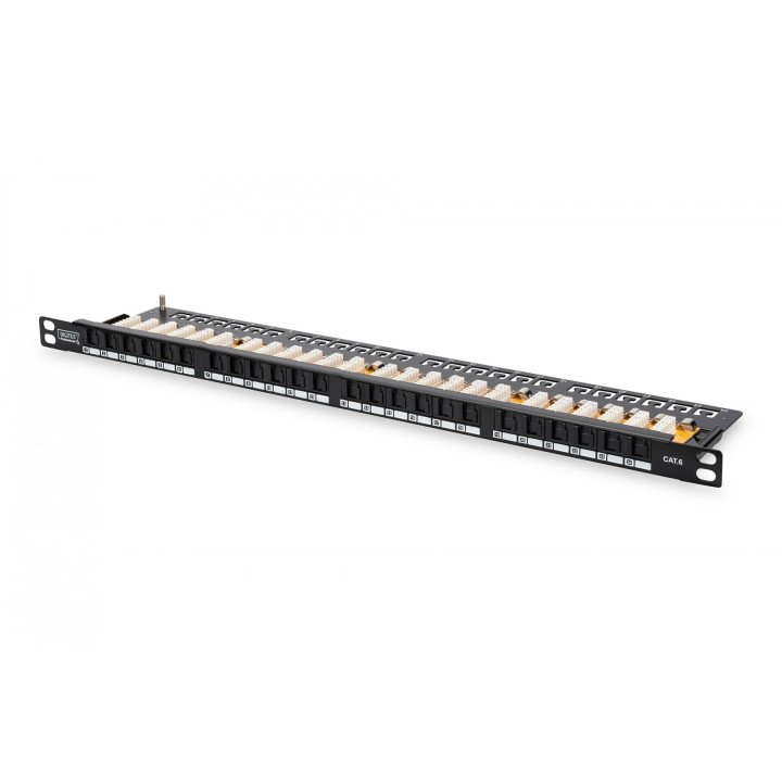 DIGITUS DN-91624U-SL-SH Cat6 sadales panelis 24 porti RJ45