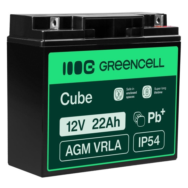 Green Cell AGM54 12V 22Ah AGM Akumulators