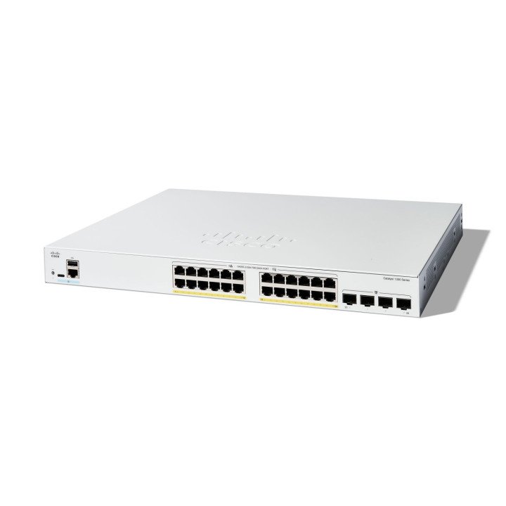 Cisco C1300-24FP-4G pārvaldīts PoE slēdzis 24 porti