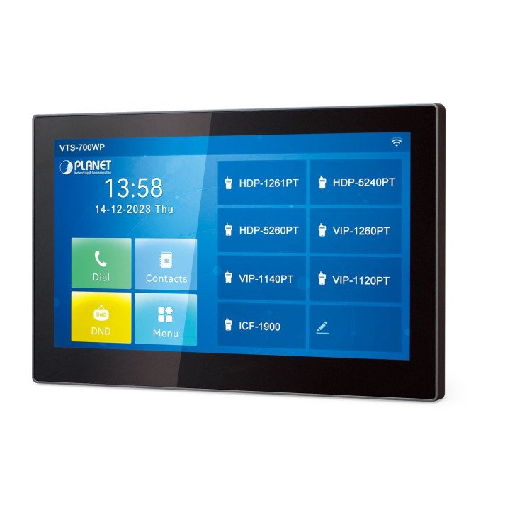 PLANET VTS-700WP 7" PoE video domofons ar Wi-Fi