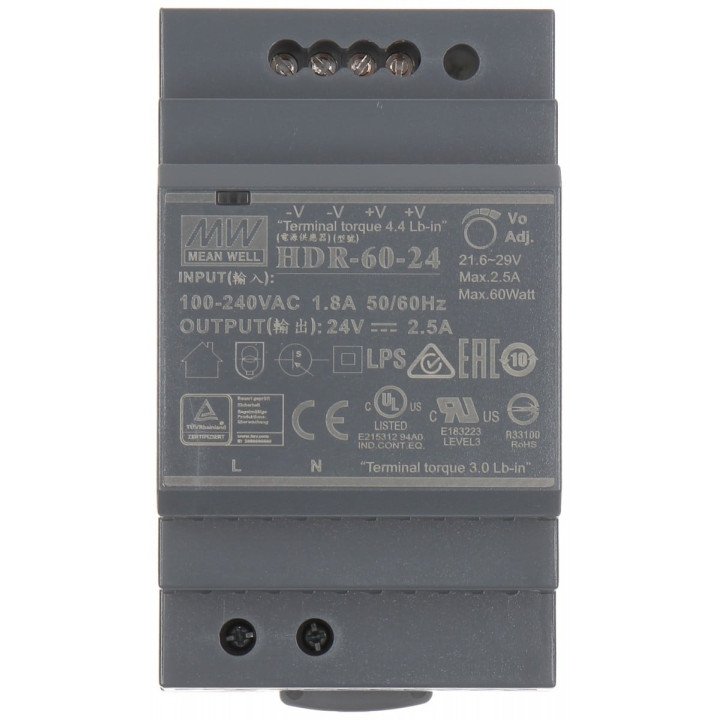 Hikvision DS-KAW60-2N Barošanas bloks 60W