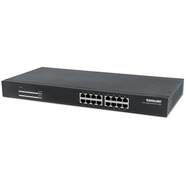 Intellinet 560993 16-portu Gigabit PoE+ slēdzis