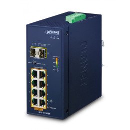 PLANET IGS-1020PTF Industriālais PoE+ slēdzis 8 porti