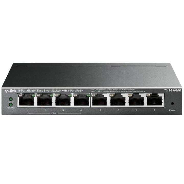 TP-Link TL-SG108PE 8 portu Gigabit PoE+ viedais slēdzis