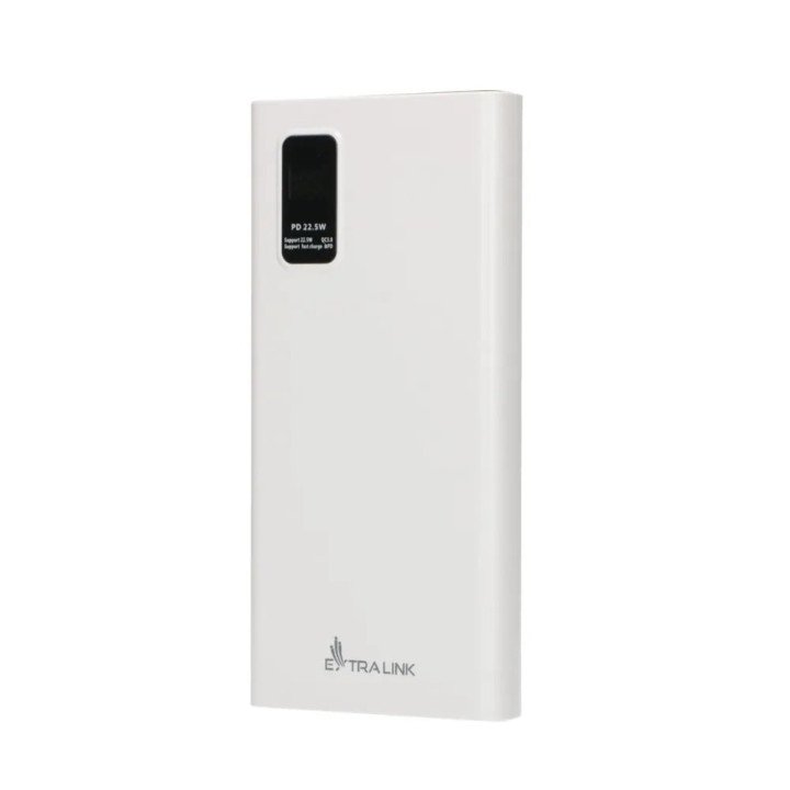 Extralink EPB-067W 10000mAh Power Bank Balts