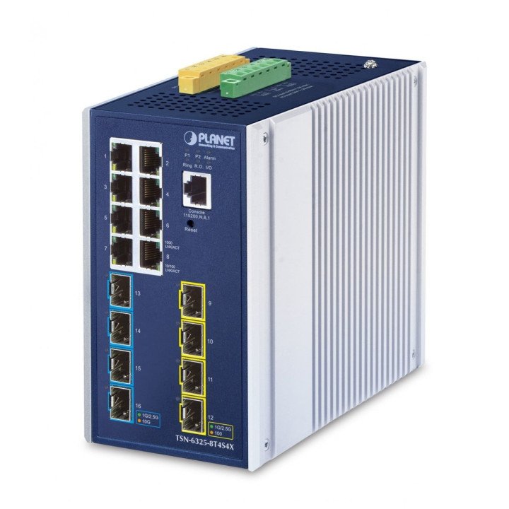 PLANET TSN-6325-8T4S4X Industriālais TSN slēdzis 16 porti