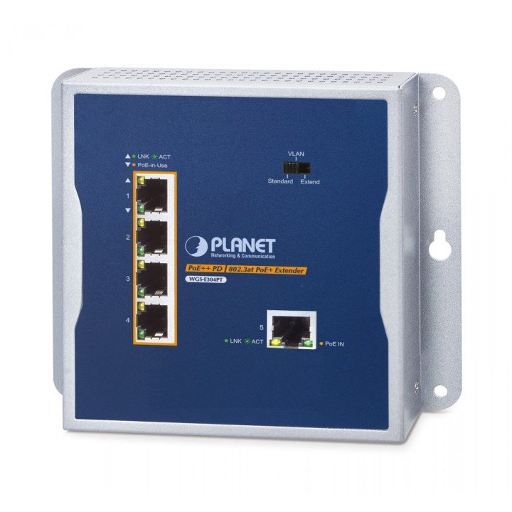 PLANET WGS-E304PT Industriālais PoE++ pagarinātājs 95W