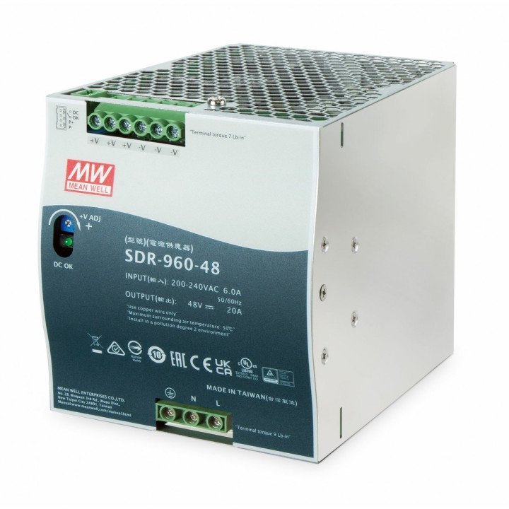 PLANET PWR-960-48 48V 960W DIN-sliedes PSU