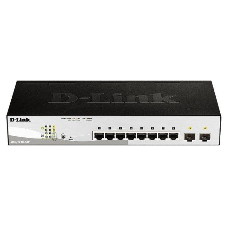 D-Link DGS-1210-08P PoE slēdzis 8 porti Gigabit