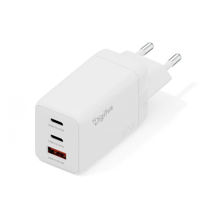 DIGITUS DA-10303 GaN II 67W USB-C зарядное устройство PD 3.0 QC 3.0