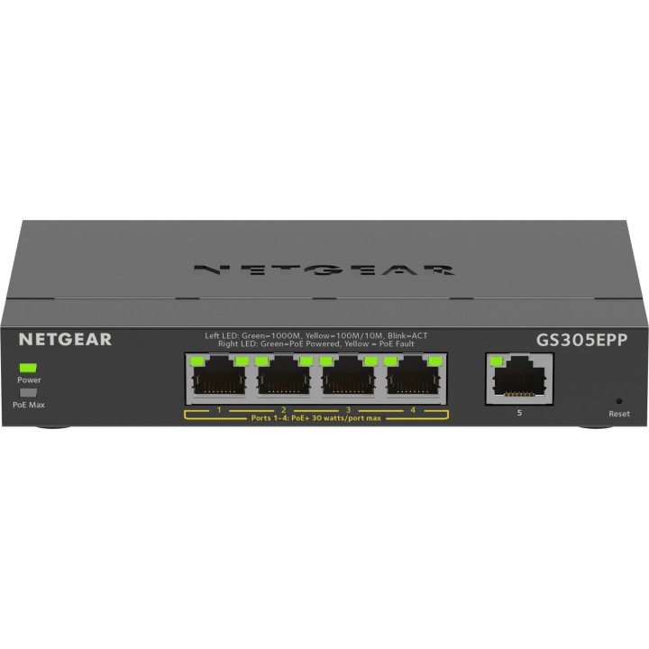 Netgear GS305EPP-100PES 5-портовый PoE+ коммутатор 80W