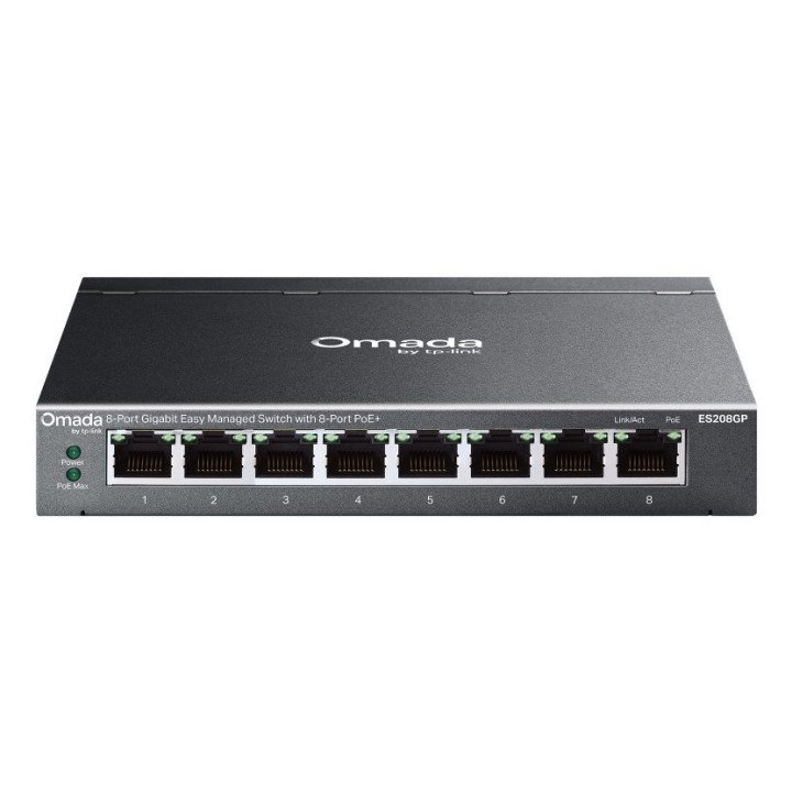 TP-Link ES208GP 8 portu Gigabit PoE+ pārvaldīts slēdzis