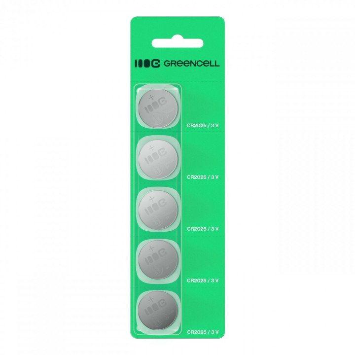 Green Cell X5CR2025 CR2025 литиевая батарейка 3V 160mAh