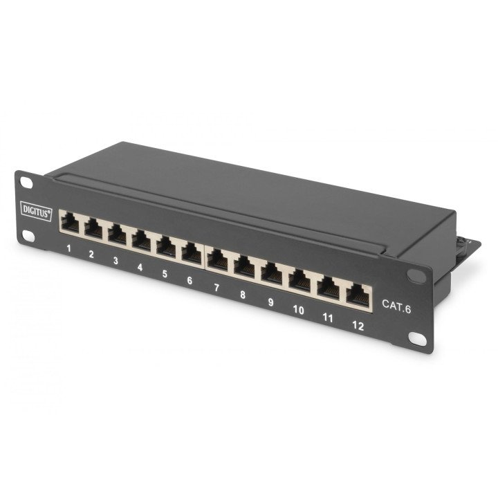 DIGITUS DN-91612S Cat6 F/UTP 12 portu panelis 1U