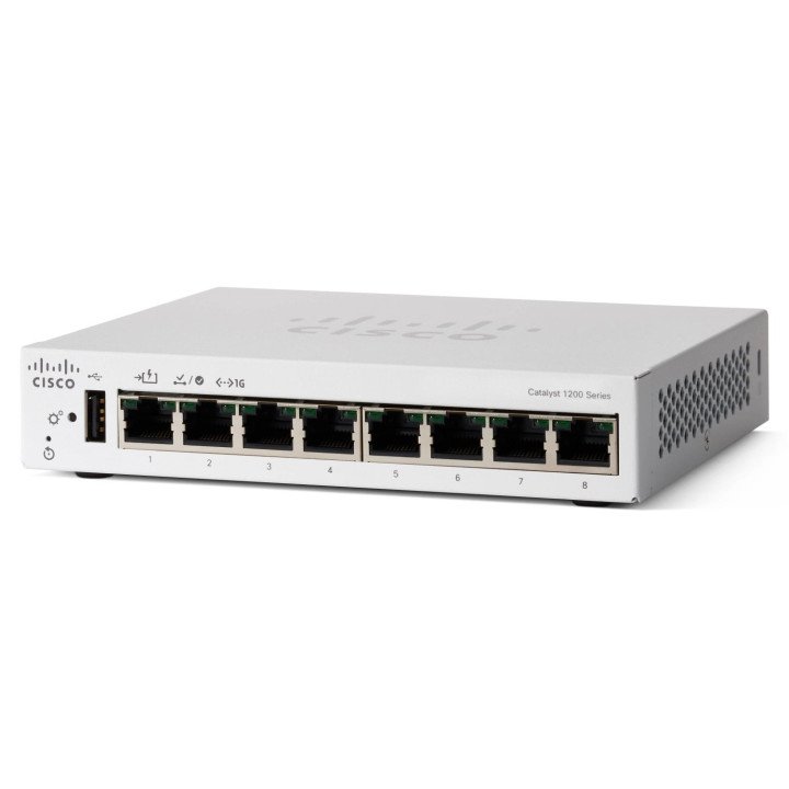 Cisco C1200-8T-D 8-портовый GE настольный коммутатор PoE вход