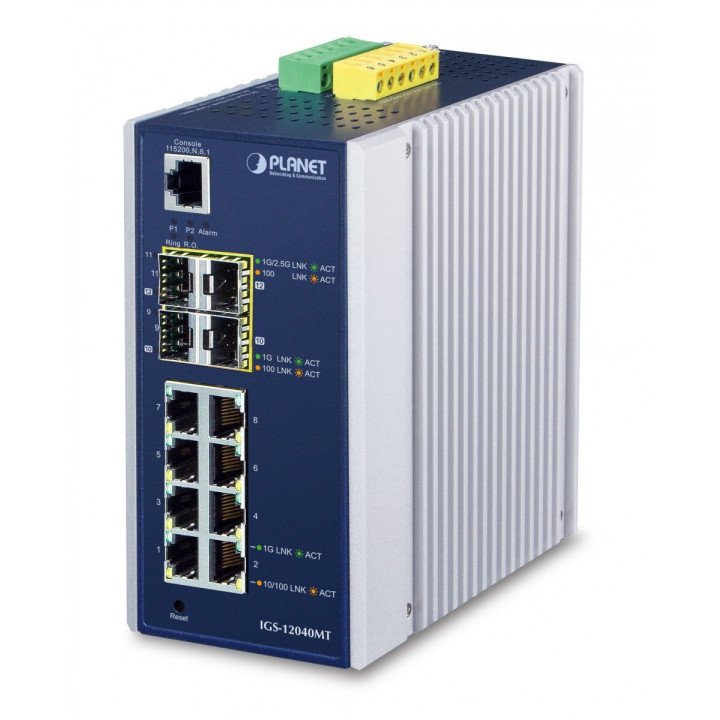 PLANET IGS-12040MT промышленный управляемый коммутатор 8+2+2 порта